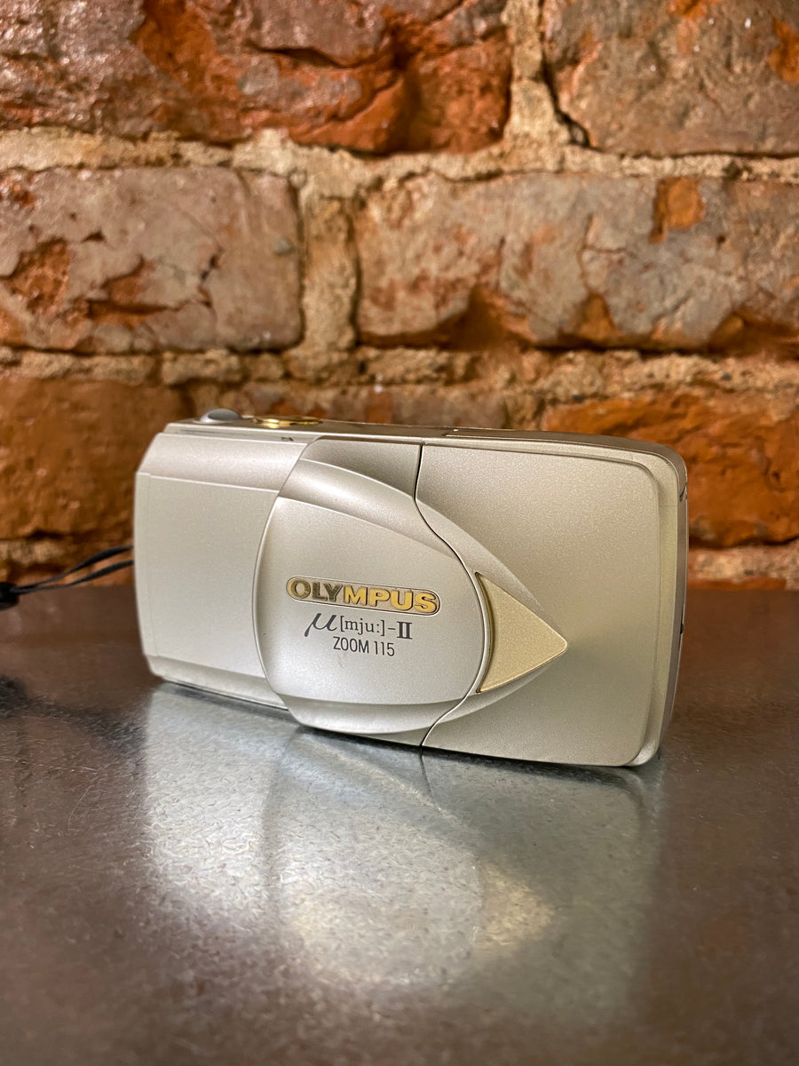 Olympus mju II 115 champagne gold пленочный фотоаппарат – Retrocam