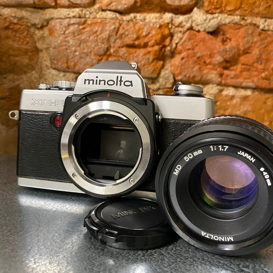 Minolta XG-E MD 50mm 1.7 зеркальный пленочный фотоаппарат