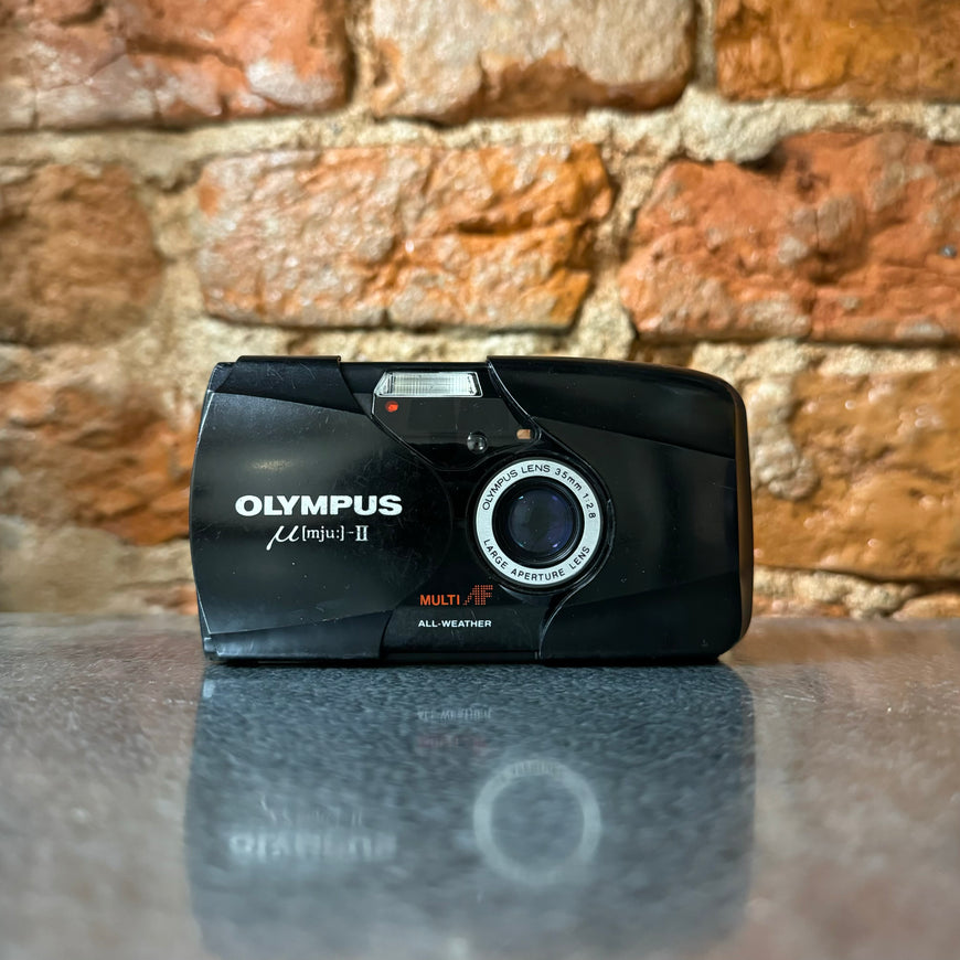 Olympus mju 2 ii пленочный фотоаппарат черный