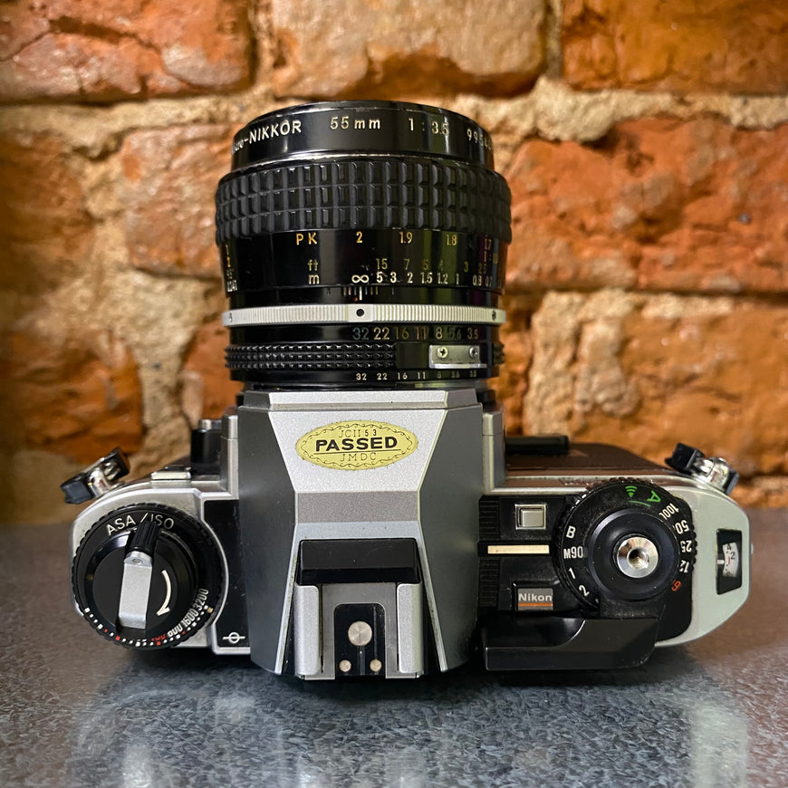 Nikon FG-20 & редкий Micro-Nikkor 55mm f 3.5 зеркальный пленочный фотоаппарат