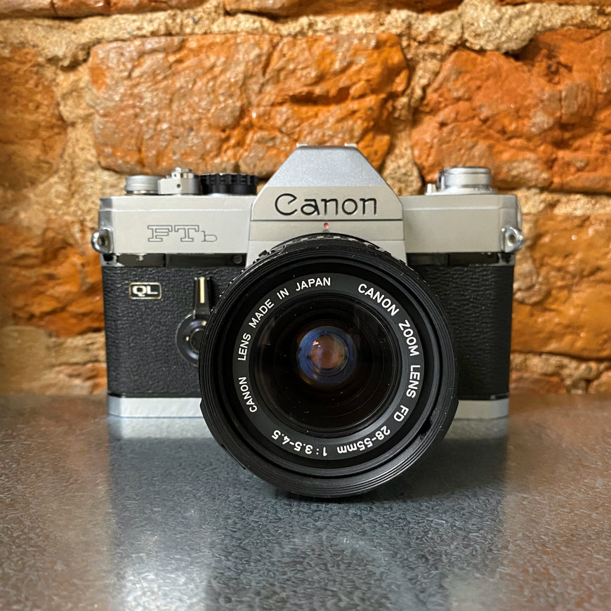 Canon FTb QL 50mm 1.8 S.C. silver зеркальный пленочный фотоаппарат