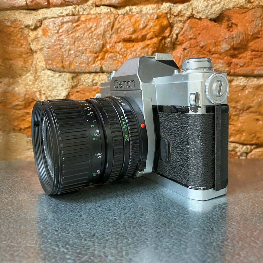 Canon FTb QL 50mm 1.8 S.C. silver зеркальный пленочный фотоаппарат