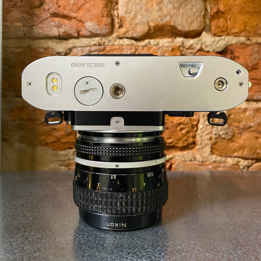 Nikon FG-20 & редкий Micro-Nikkor 55mm f 3.5 зеркальный пленочный фотоаппарат