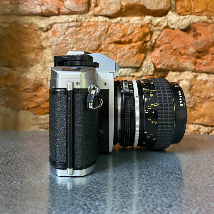 Nikon FG-20 & редкий Micro-Nikkor 55mm f 3.5 зеркальный пленочный фотоаппарат