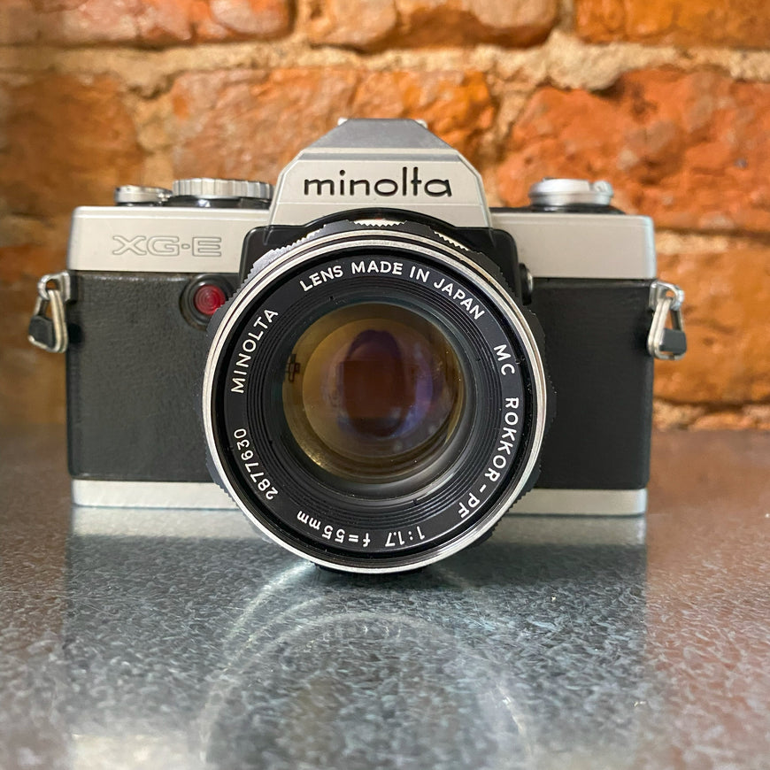 Minolta XG-E Rokkor-PF 55mm 1.7 зеркальный пленочный фотоаппарат