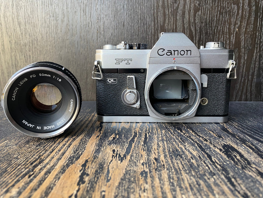 Canon FT QL FD 50mm 1:1.8 зеркальный пленочный фотоаппарат