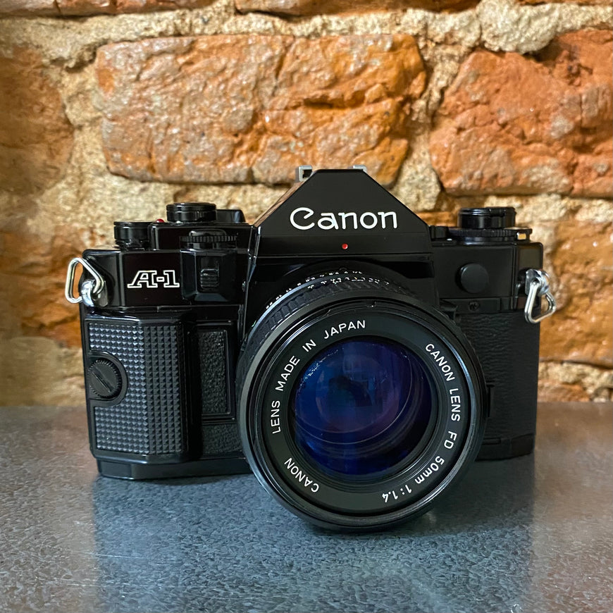 Canon A-1 50mm 1.4 зеркальный пленочный фотоаппарат