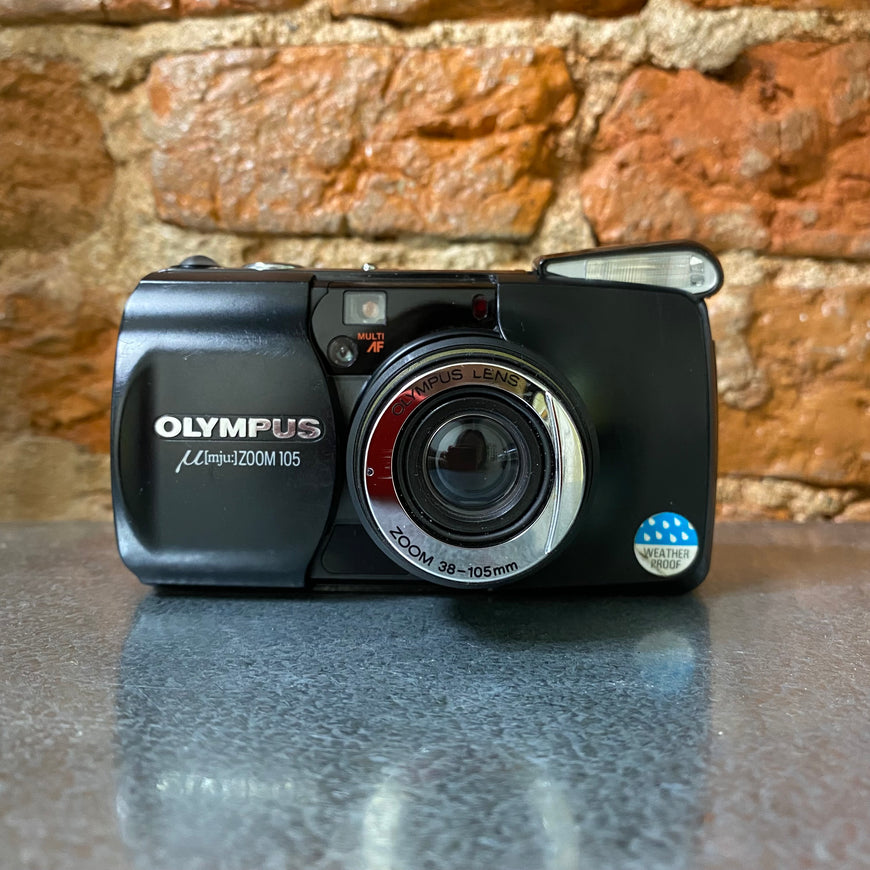 Olympus mju zoom 105 черный пленочный фотоаппарат