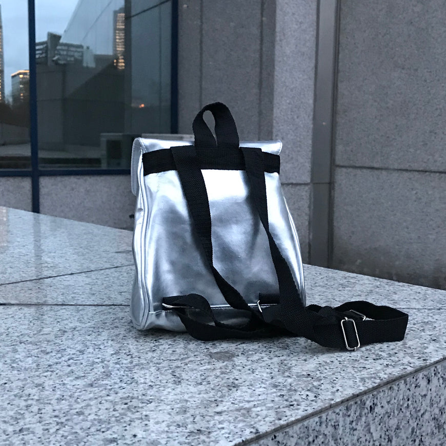 Серебристый рюкзак Polaroid винтаж